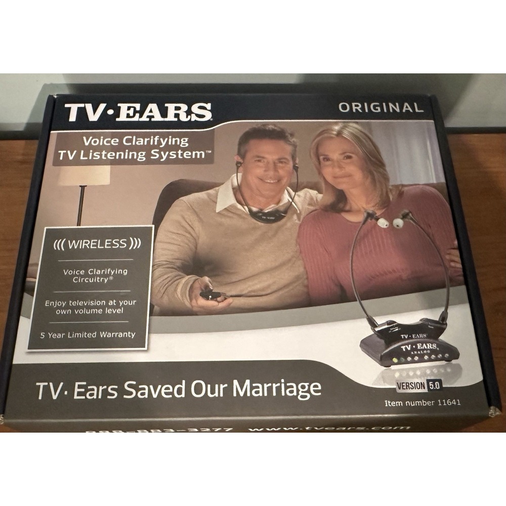 TV EARS Original Analog Voice Clarifying TV Listening System Wireless 11641 NEW!